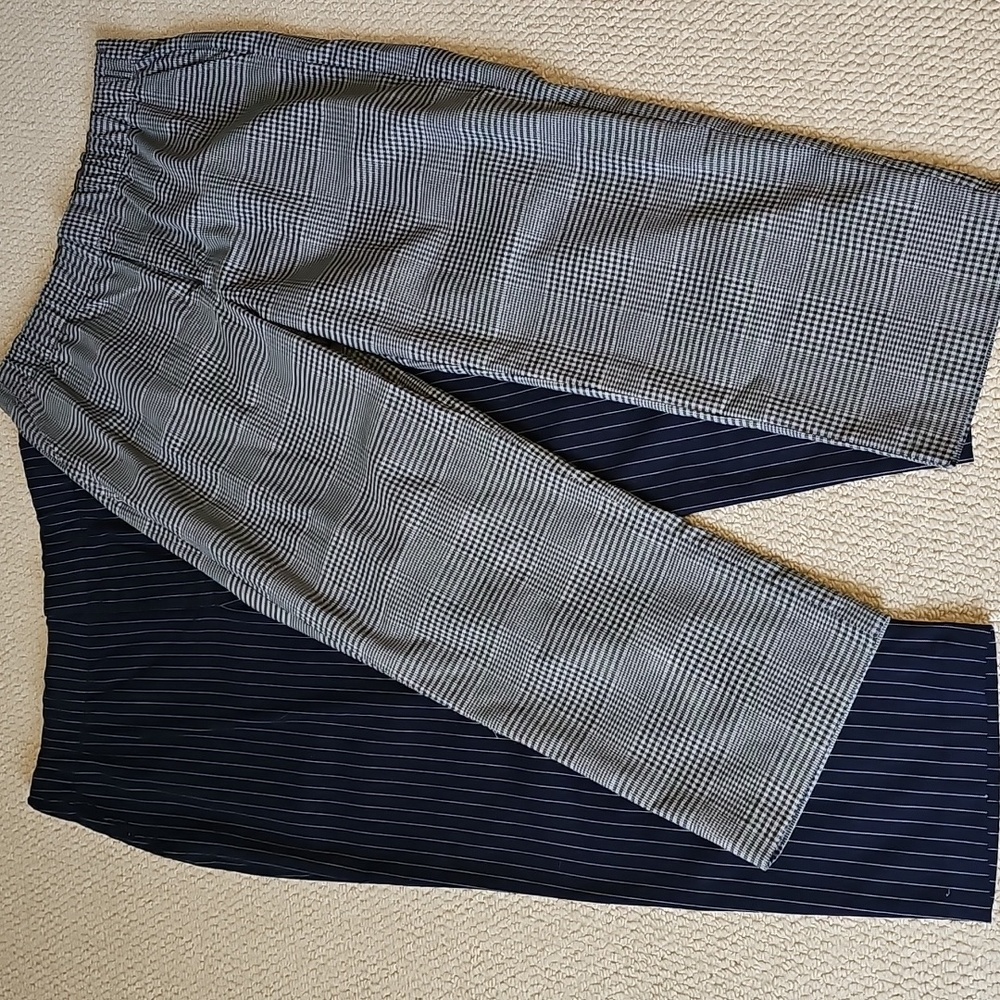 Gap Mid Rise Easy Straight Leg Trousers Elastic Waist Sz MP